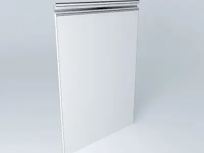 Door 15mm MDF with aluminum profile Free 3D model