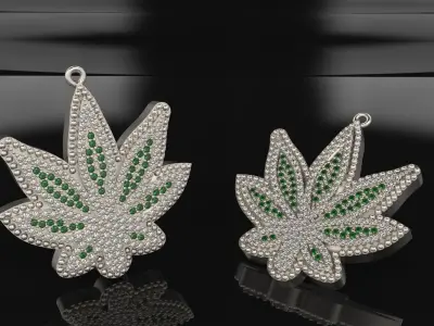 Marijuana Pendant 3D print model