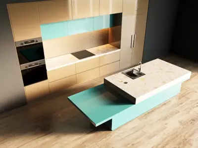 1-Kitchen1 glossy 1 3D model