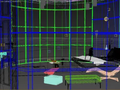 Luxurious Bedroom Interior 3D model