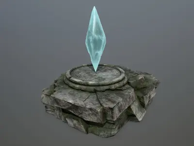 Crystal Ruin Gate Low-poly 3D model