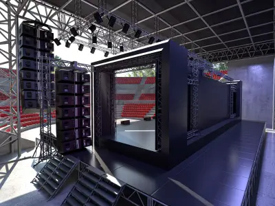 Amphitheater Concert Stage 3D model