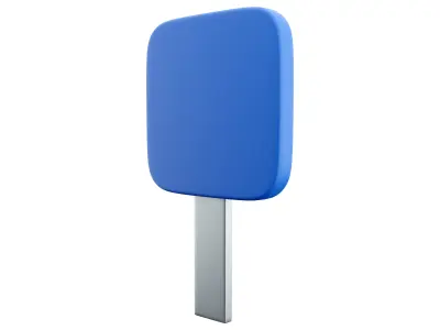 3D Police road sign icon 3D model