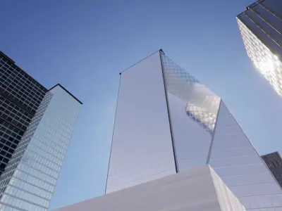 Lowpoly - High-Rise and Skyscraper Pack Low-poly 3D model