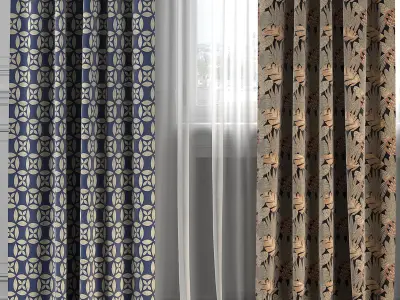 Curtain Set 121 3D model
