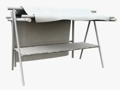 Market Stall Cotton  Low-poly 3D model