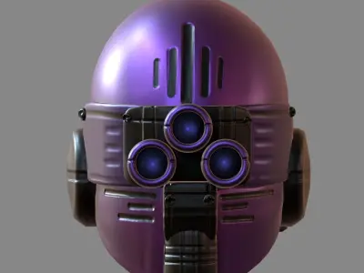 Gas mask helmet 3d model scifi Low-poly  Low-poly 3D model