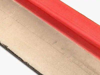 Red Curb - 8K Scan Low-poly 3D model