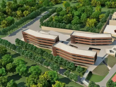 Modern School Campus 3D model