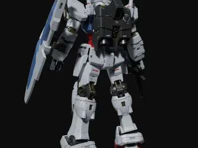Gundam RX-78 GP01 weathering style 3D model
