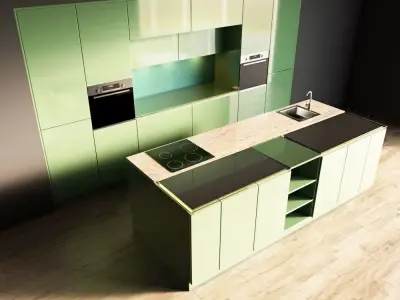 27-Kitchen3 glossy 3 3D model