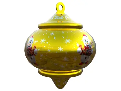 Playful Snowman Holiday Bauble 3D Model PBR Ready Low-poly 3D model
