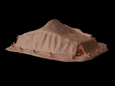 Desert Campsite Tabletop Terrain 28 MM 3D print model