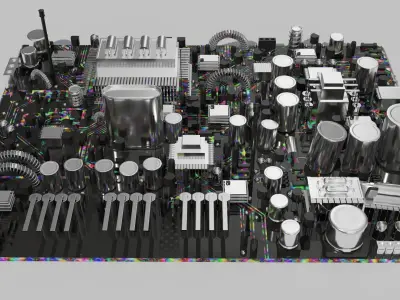 Circuit city multicolors 3D model
