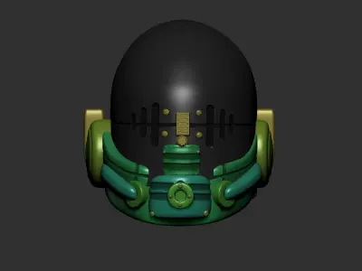 helmet high poly sculpt 3d printable ver 7 3D model 3D model 149
