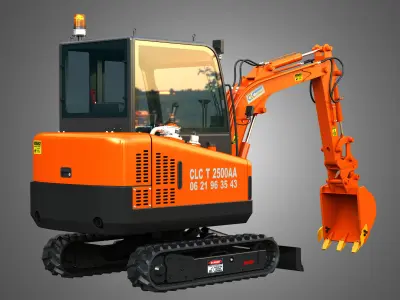 CLC Industrial Vehicles  2 in 1 3D Model Pack