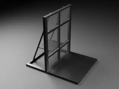 Concert Event Barrier  Low-poly 3D model
