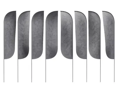 Flag set 2 welcome flags 3D model