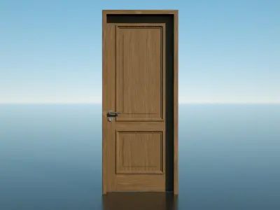 door PSL wooden bundle 3D model