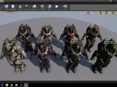 Armors Bundle 2 Low-poly 3D model