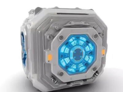 Futuristic SciFi Energy Cube model pack Low-poly 3D model