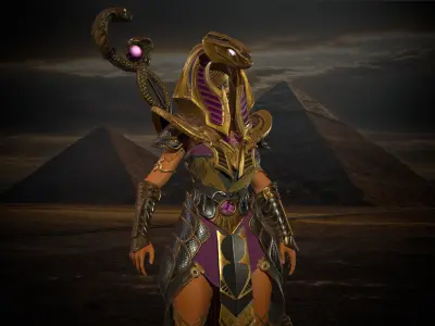 Egyptian Goddess Apophysis Low-poly 3D model