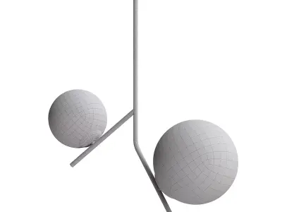 Dione hanging light 2-bulb gold 3D model