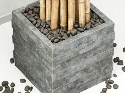 Decor of bamboo n11 3D model