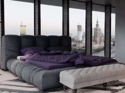 Hotel BedRoom 3D model