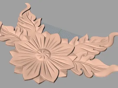 Artcam 3D relief STL models for CNC woodworking E107 3D model
