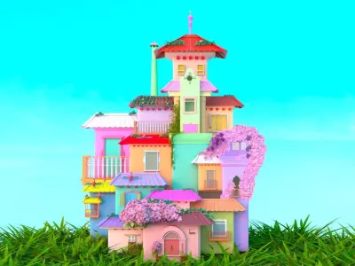 Encanto house made in maya  Free 3D model