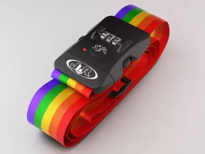 Luggage belt with locker 3D model