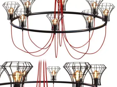 Queen Cage chandelier 3D model