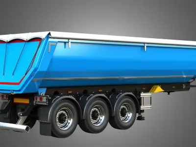 Tipper Semi Trailer 3D model