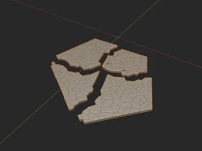 Square and Fountain - Halloween Town Project 3D Print Model 3D print model