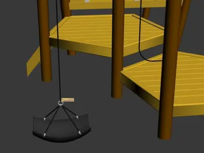 children basin wooden playhouse 3d model 3D model