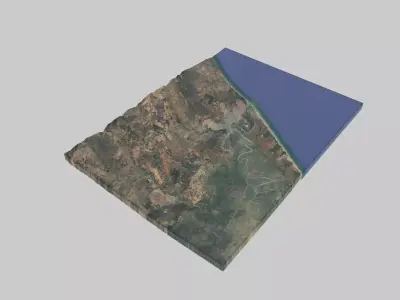 Kenitra City Low-poly 3D model