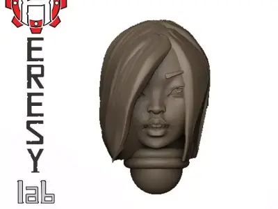 Heresylab - Female Sci-Fi heads for conversions SET 9 of 21 3D print model