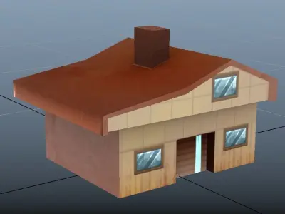 HOUSE PACK Low-poly 3D model