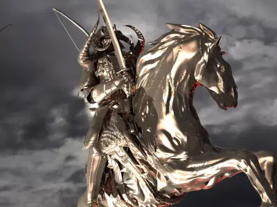 Demon Oda Nobunaga Samurai Horseman  3D model