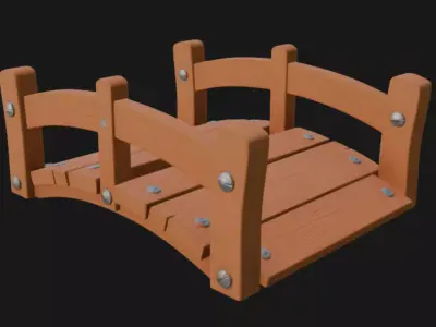 Cartoony Bridge 3d Model 3D model
