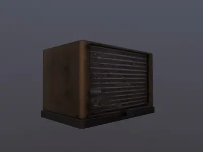 Window Soviet Air Conditioner Low-poly 3D model