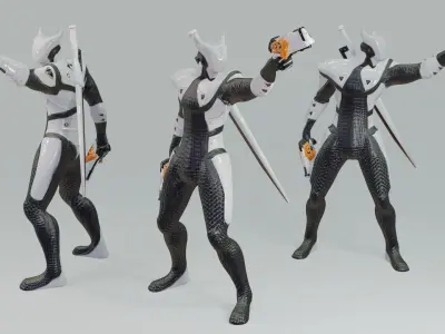 Low Poly - Cyborg Zodiac Theme - Capricorn Low-poly 3D model