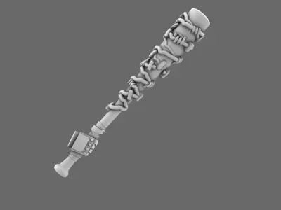 Space Knights Negan Style Bat 3D print model