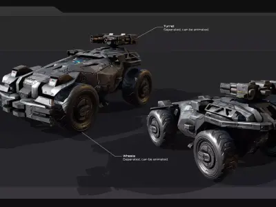 LAV - MX4 - Light Armored Vehicle Low-poly 3D model