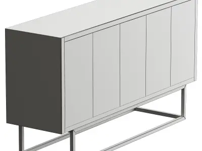 Ide Hill 5-Door Console low poly 3d model Low-poly 3D model