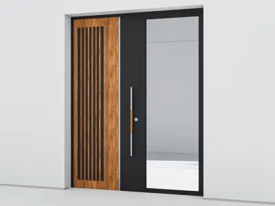 Aluminium door 97 3D model