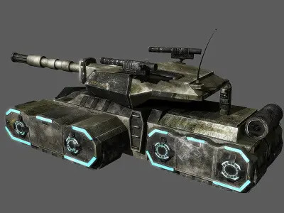 Sci Fi Tanks Low-poly 3D model