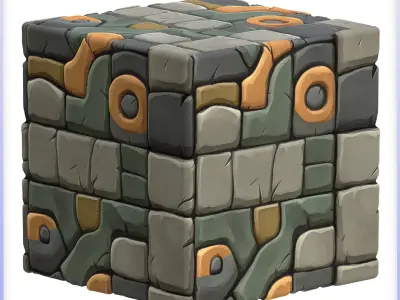Stylized Stone Floor Seamless Texture Texture 15