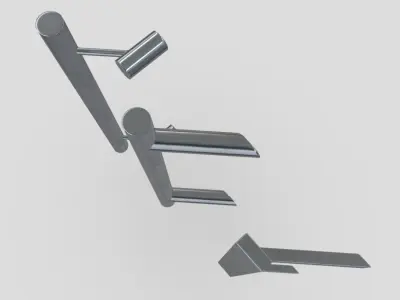 Door Handle Pack 2 Low-poly 3D model